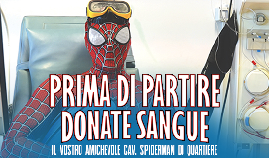 Locandina campagna di sensibilizzazione alla donazione di sangue e plasma